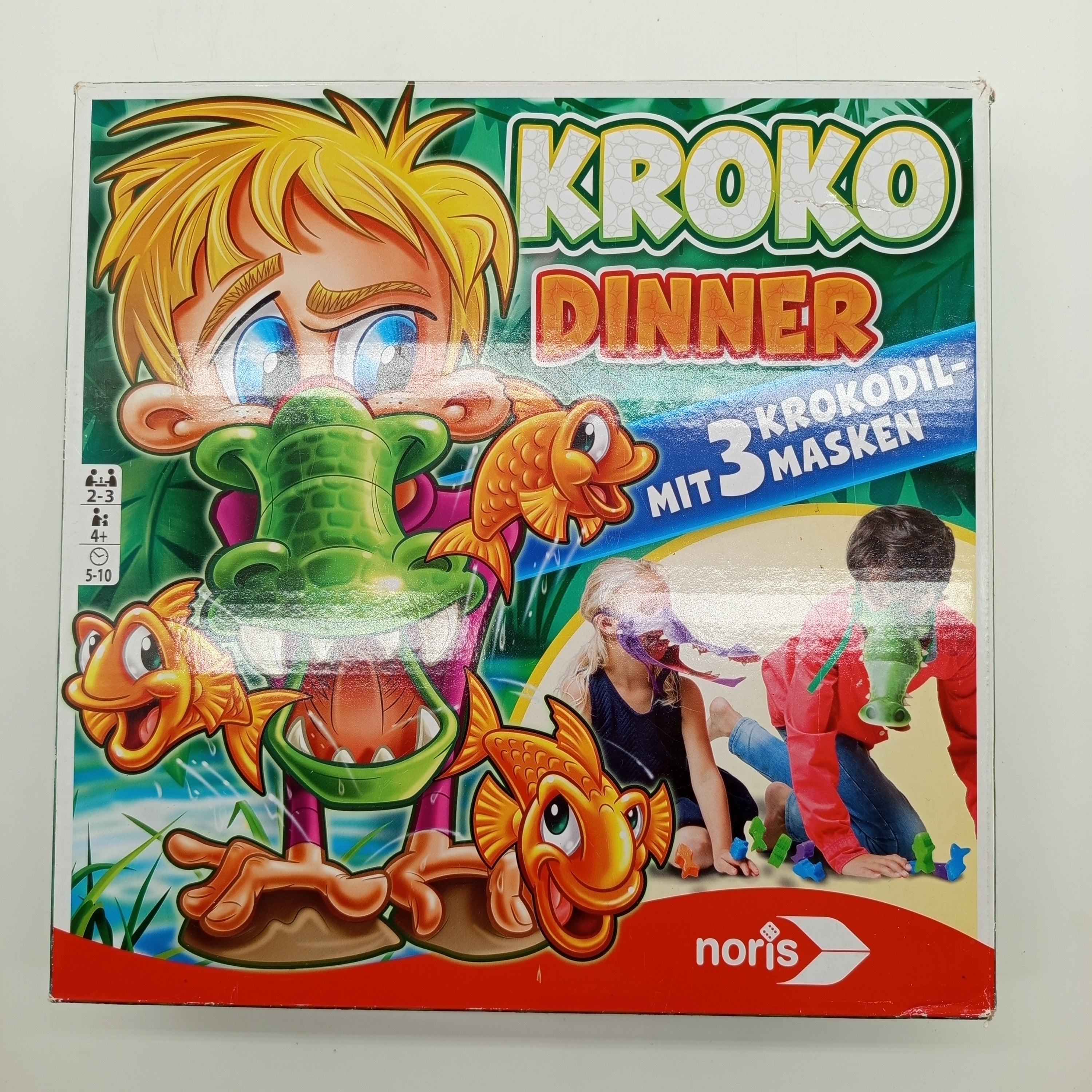 Noris Brettspiel – Kroko Dinner mit Masken & Fischen